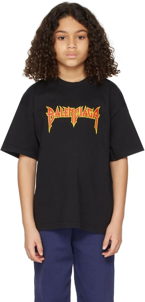 商品Balenciaga|Kids Black Metal T-Shirt,价格¥1646,第2张图片详细描述