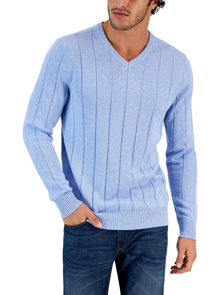 商品Club Room|Mens V Neck Ribbed Trim Pullover Sweater,价格¥200,第2张图片详细描述