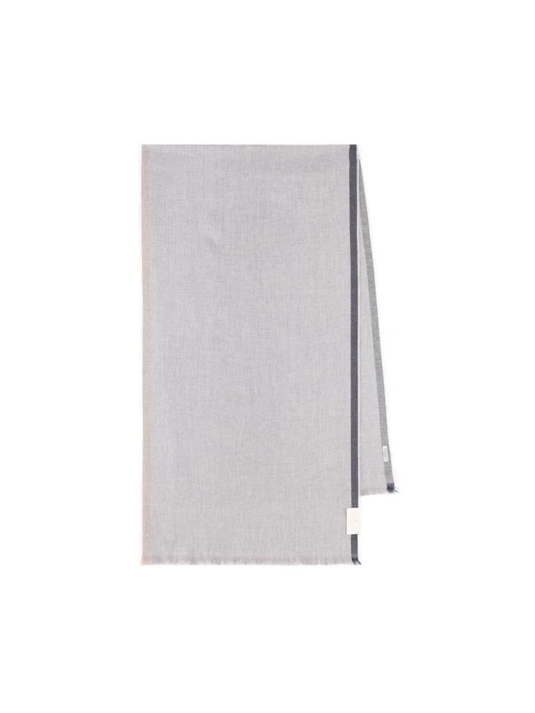 商品Brunello Cucinelli|Brunello Cucinelli Scarves in Pearl Gray/Marine/Dove Gray,价格¥2828,第1张图片