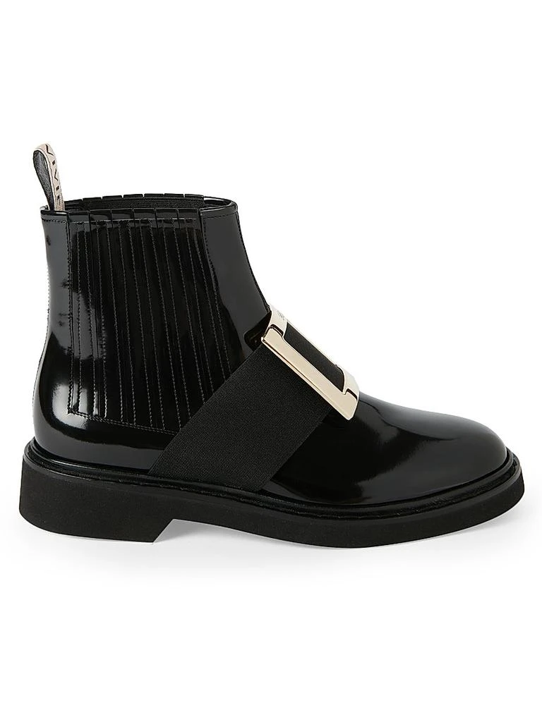 商品Roger Vivier|Viv Rangers Patent Leather Chelsea Boots,价格¥11604,第1张图片