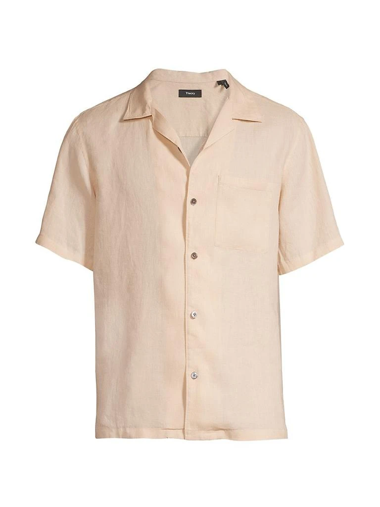 商品Theory|Noll Short Sleeve Linen Shirt,价格¥495,第1张图片