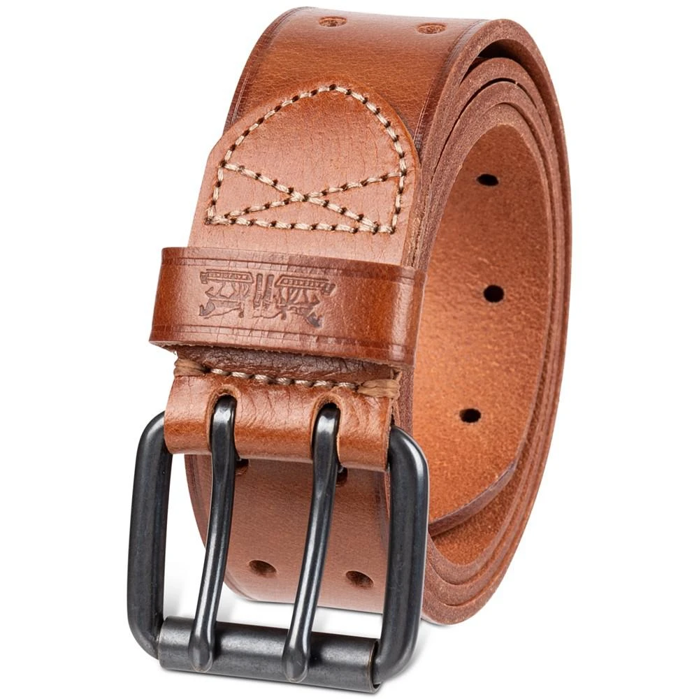 商品Levi's|Men's Leather Perforated Double Prong Workwear Belt,价格¥261,第2张图片详细描述