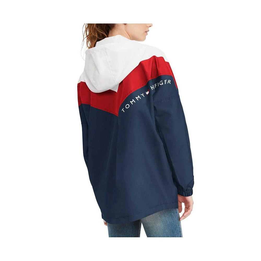 商品Tommy Hilfiger|Women's White, Red New England Patriots Staci Half-Zip Hoodie Windbreaker Jacket,价格¥715,第2张图片详细描述