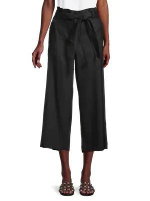 商品Calvin Klein|Wide-Leg Linen-Blend Pants,价格¥262,第1张图片