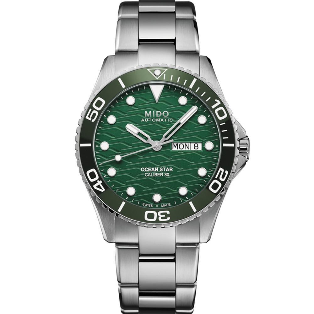商品MIDO|Men's Swiss Automatic Ocean Star Stainless Steel Bracelet Watch 43mm,价格¥8431,第1张图片