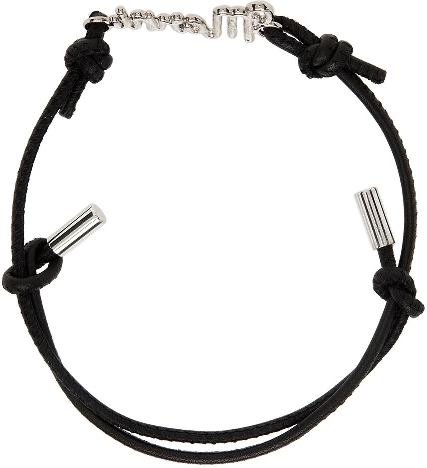 商品Marni|Black & Silver Logo Script Bracelet,价格¥771,第2张图片详细描述