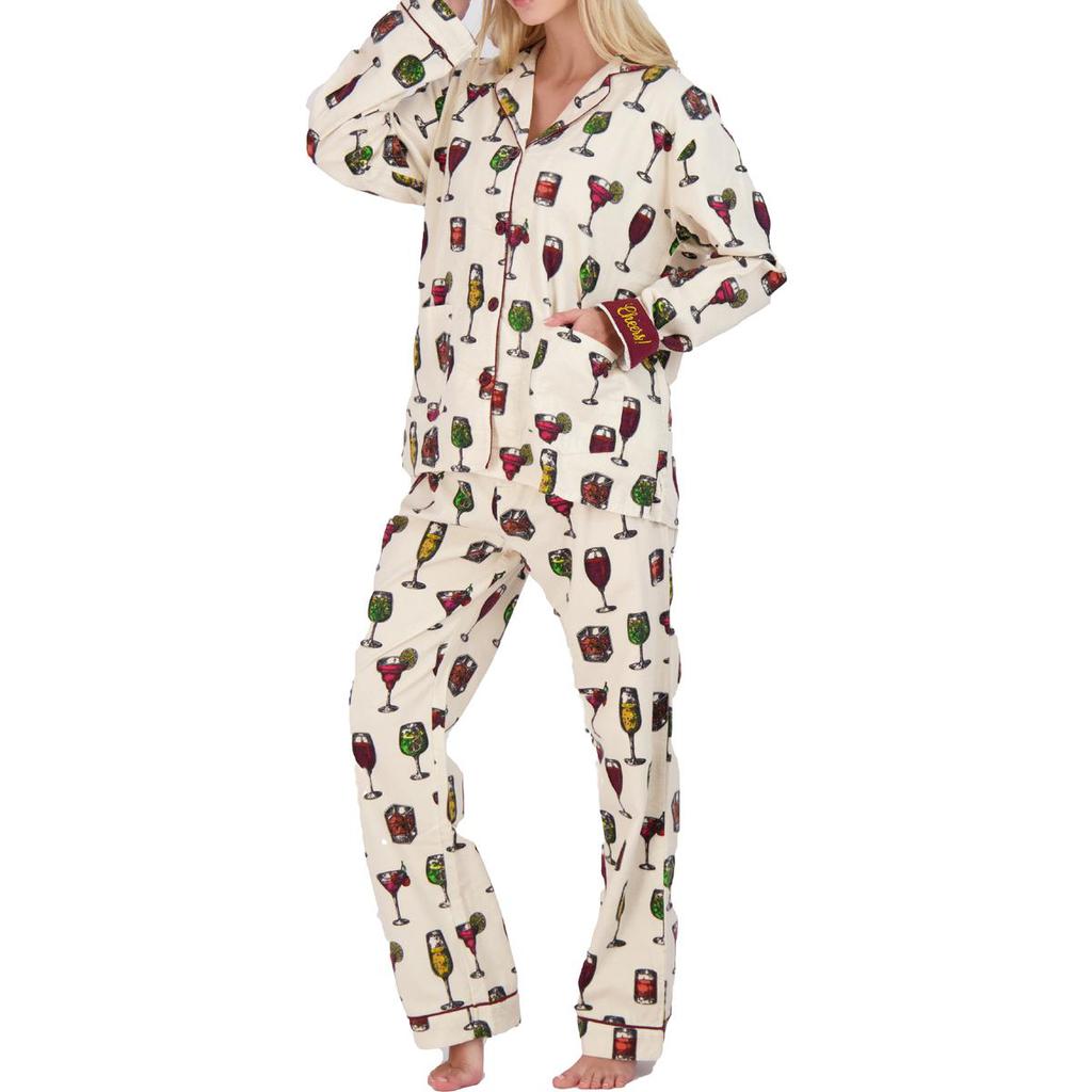 PJ Salvage RZ8FLPJ Women's Cotton Flannel Pajama Set商品第4张图片规格展示