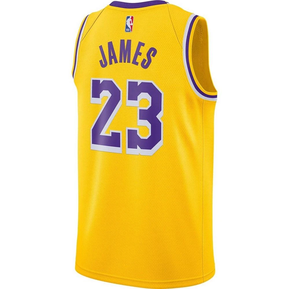 商品NIKE|Men's LeBron James Los Angeles Lakers 2020/21 Swingman Jersey - Icon Edition,价格¥613,第3张图片详细描述