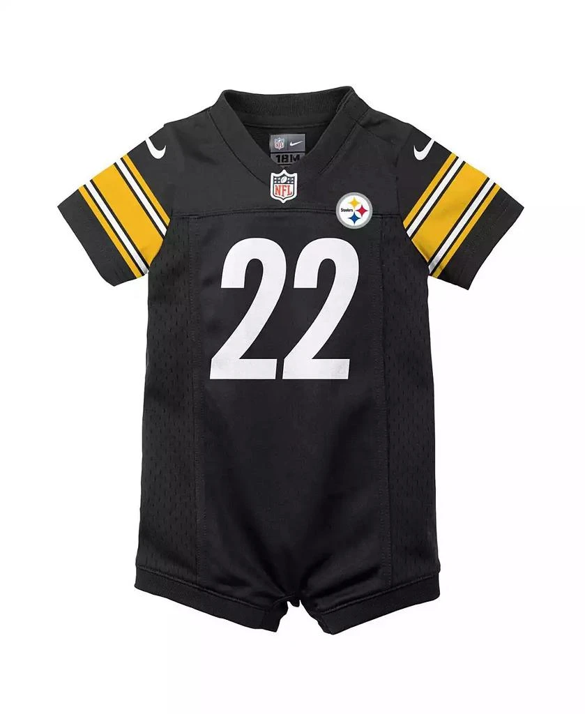 商品NIKE|Boys and Girls Newborn and Infant Najee Harris Black Pittsburgh Steelers Game Romper Jersey,价格¥299,第2张图片详细描述