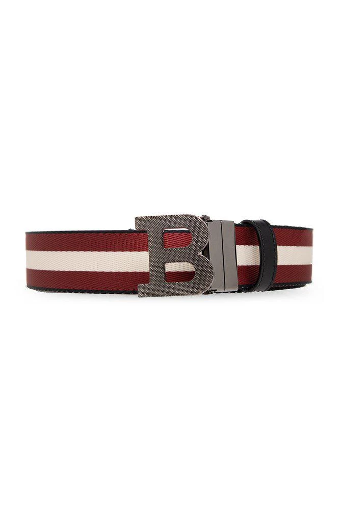 商品Bally|Bally Striped Reversible Logo-Buckle Belt,价格¥1307,第1张图片