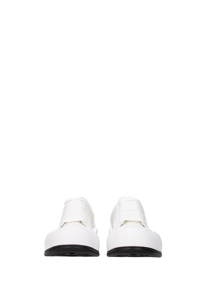 商品Alexander McQueen|Sneakers deck plimsoll Fabric White Beige,价格¥2305,第3张图片详细描述