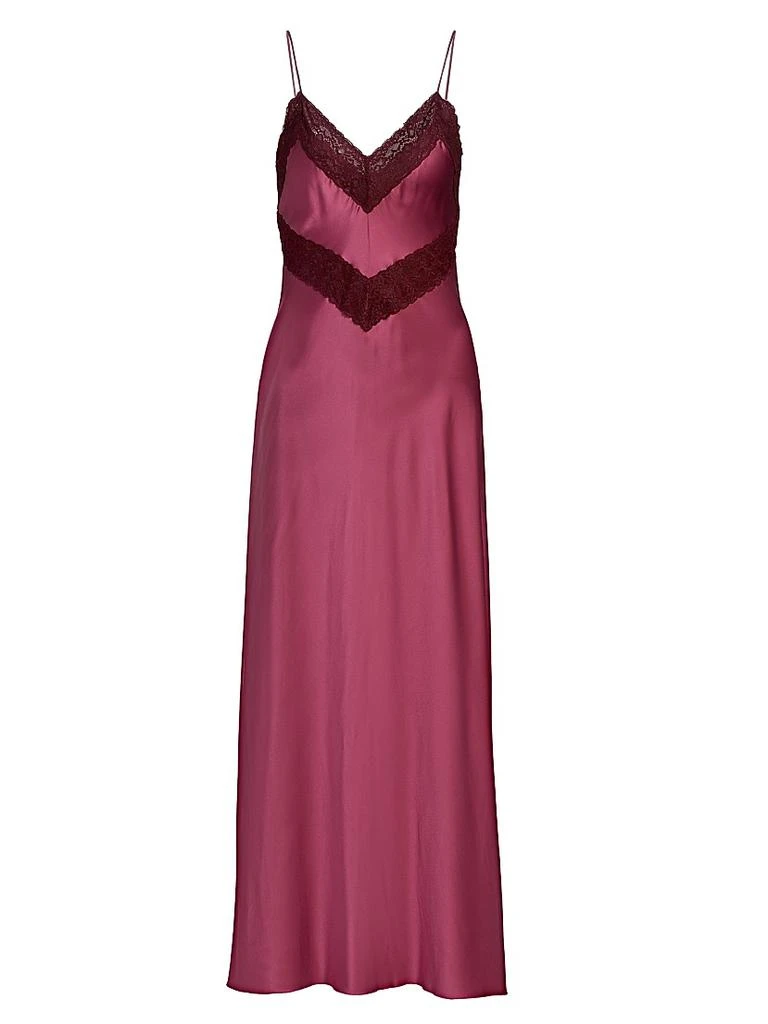 商品LOVESHACKFANCY|Lace-Trim Silk Maxi Dress,价格¥3589,第1张图片