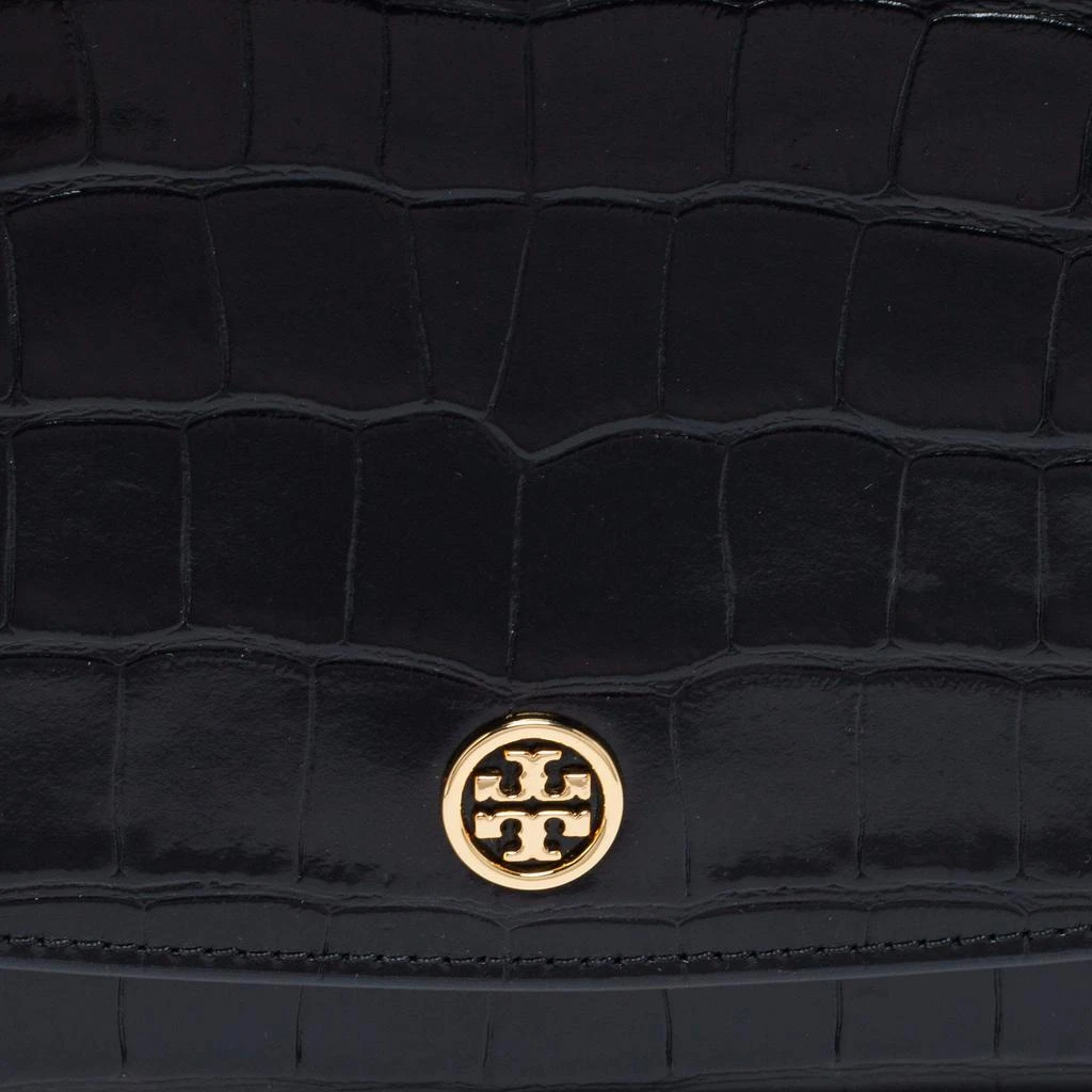 商品Tory Burch|Tory Burch Black Croc Embossed Leather Robinson Wallet on Chain,价格¥2563,第5张图片详细描述