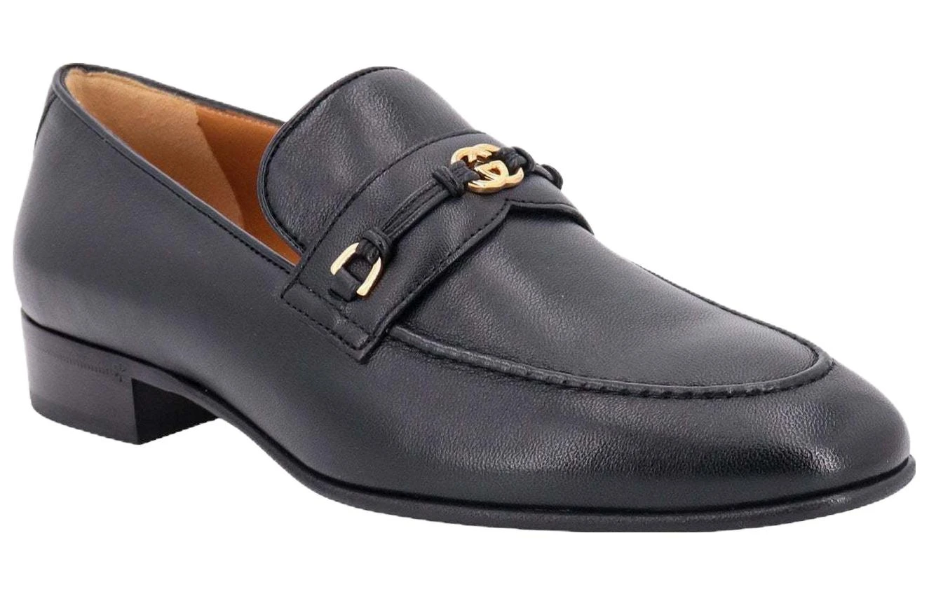 商品[国内直发] Gucci|古驰 Horsebit 皮革 时尚套穿 女士休闲鞋 女款 黑色,价格¥3823,第3张图片详细描述