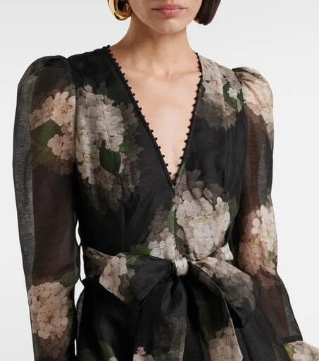 商品Zimmermann|Balance花卉亚麻与真丝迷你连衣裙,价格¥8759,第4张图片详细描述