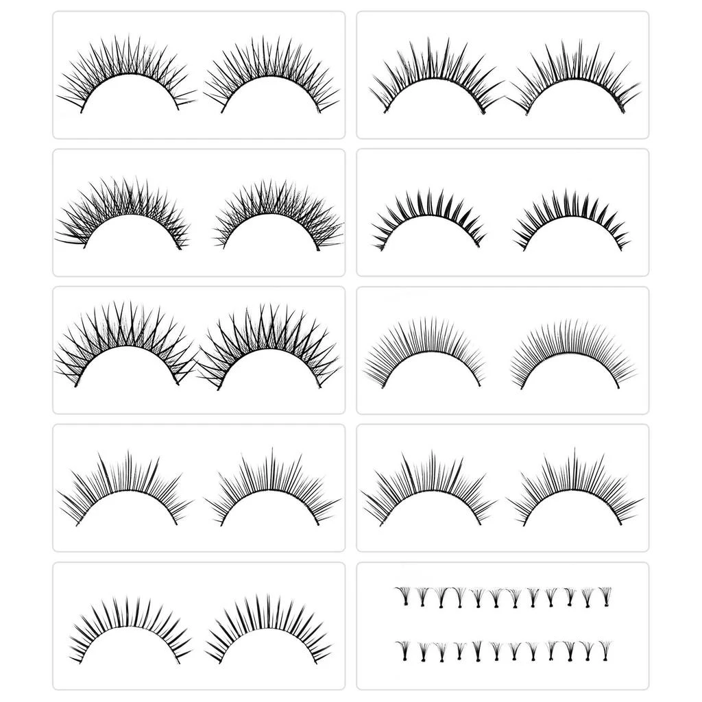 商品SHANY|Eyelash extend - set of 10 assorted reusable eyelashes,价格¥67,第2张图片详细描述
