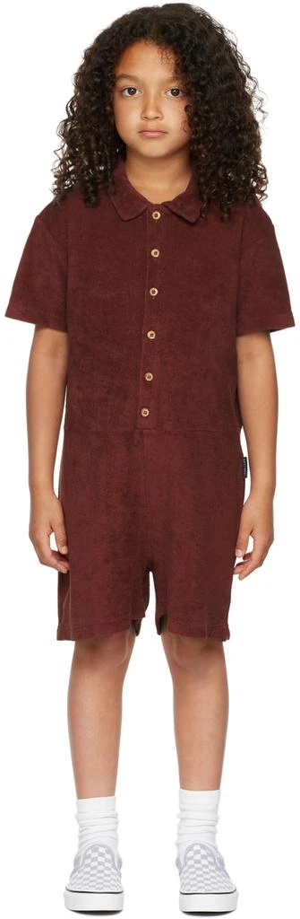 商品Daily Brat|Kids Burgundy Fizzy Towel Jumpsuit,价格¥134,第1张图片