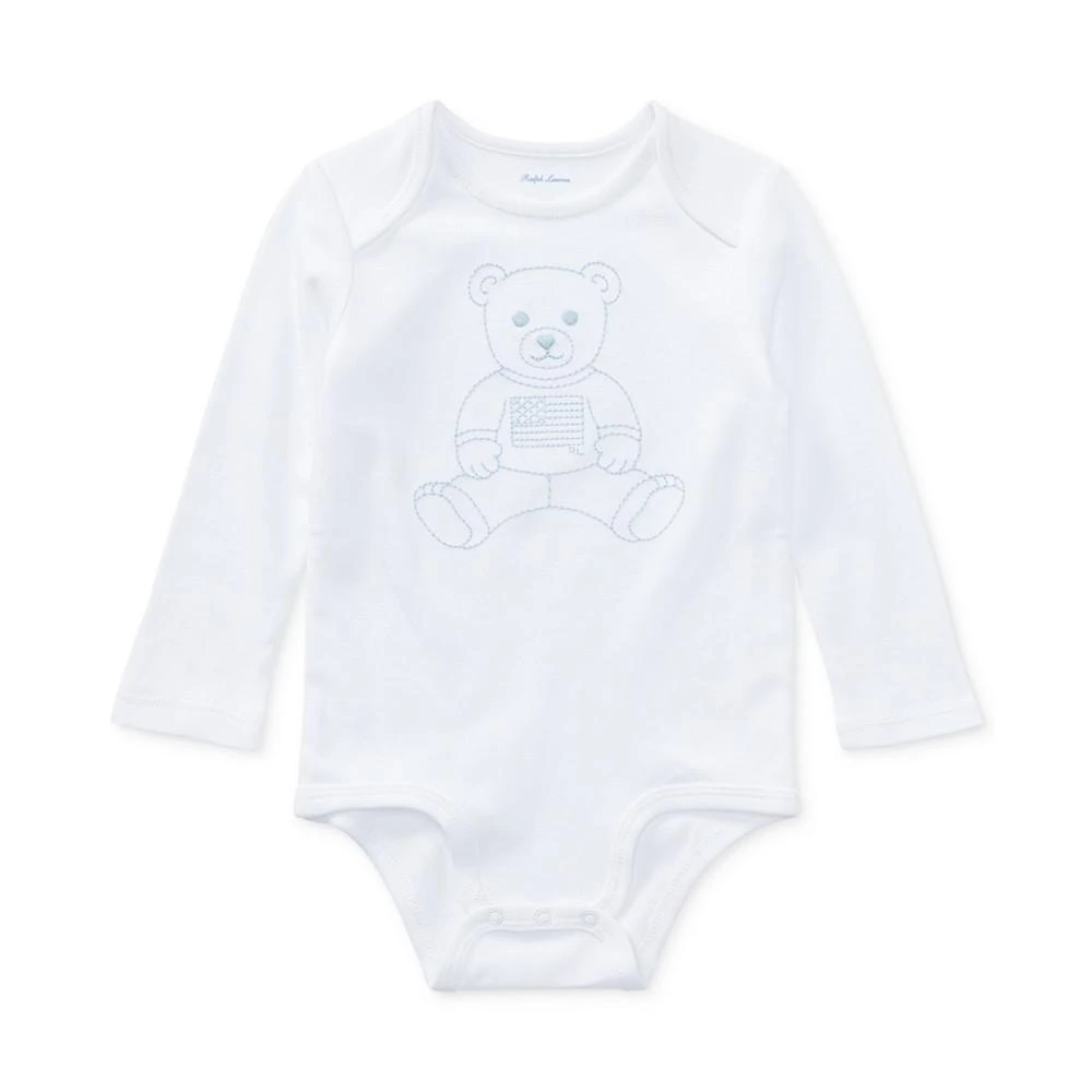 商品Ralph Lauren|Ralph Lauren Baby Boys Bear Cotton Bodysuit,价格¥186,第1张图片