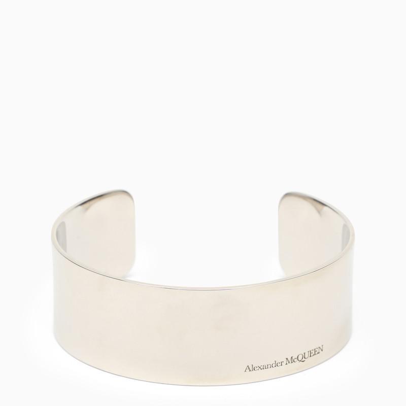商品Alexander McQueen|Rigid silver band bracelet,价格¥3073,第1张图片