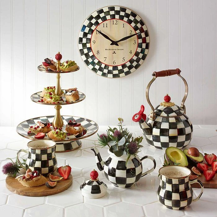 商品MacKenzie-Childs|Courtly Check Clock,价格¥743,第3张图片详细描述