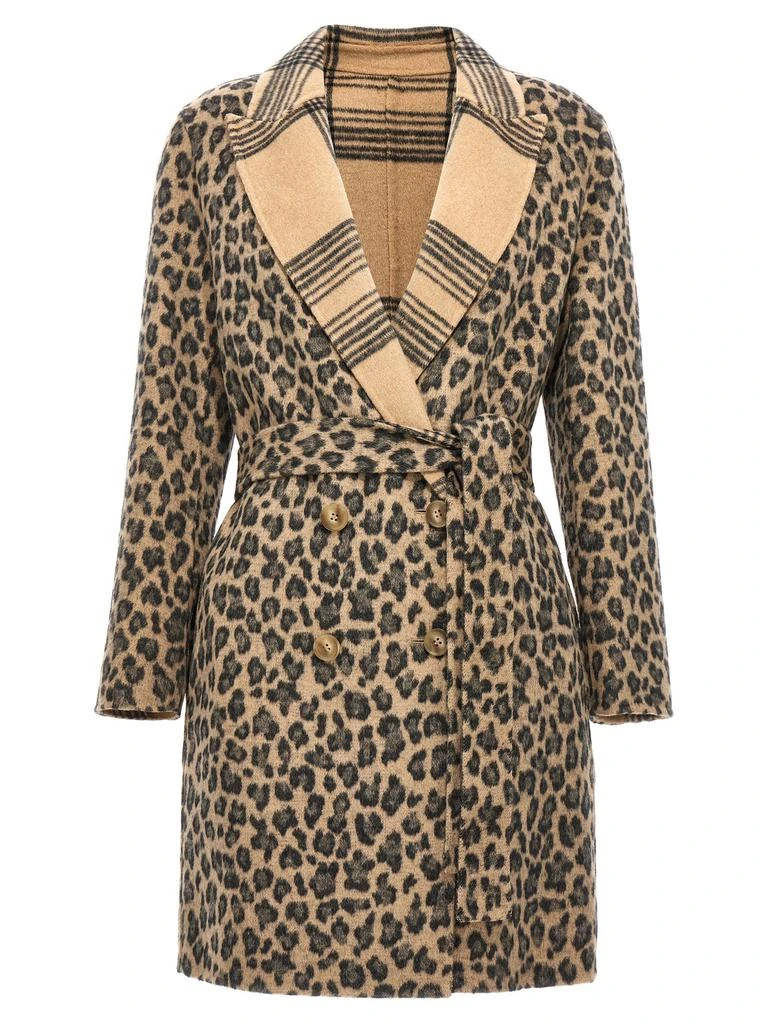 商品TWINSET|Animalier Coat Coats, Trench Coats Beige,价格¥1259,第1张图片