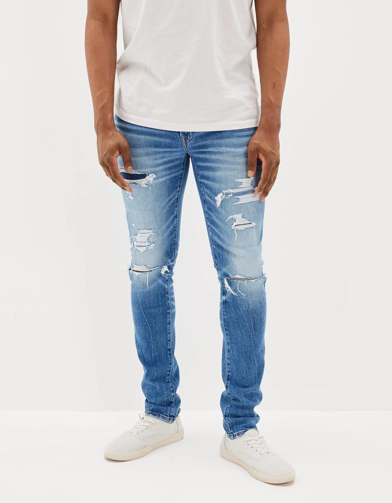 商品AE|AE AirFlex+ Patched Slim Jean,价格¥372,第4张图片详细描述