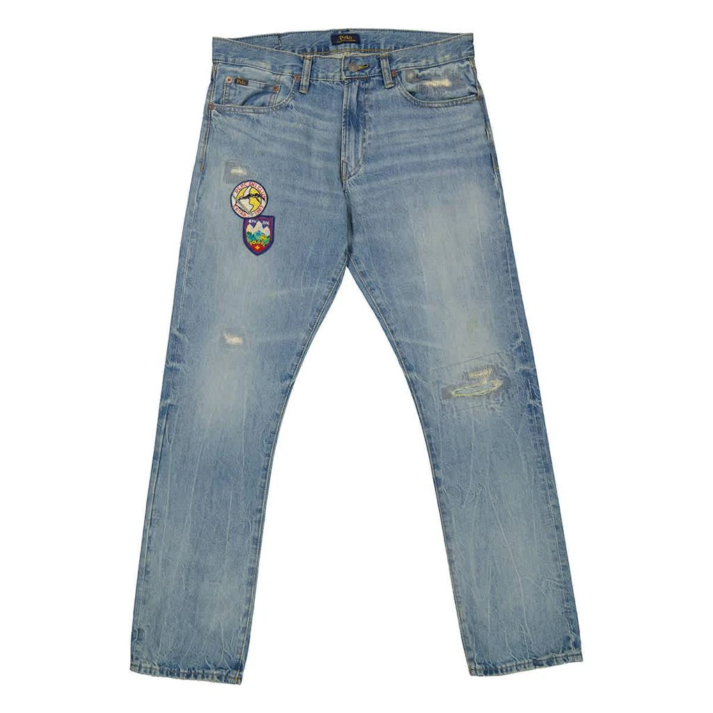 商品Ralph Lauren|Blue Cotton Denim Varick Straight-Leg Jeans,价格¥707,第1张图片