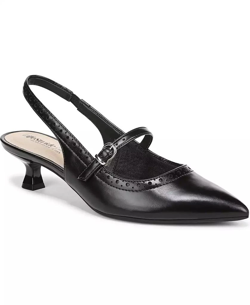 商品LifeStride|Women's Marilyn Pointed Toe Kitten Heel Slingback Pumps,价格¥356,第1张图片