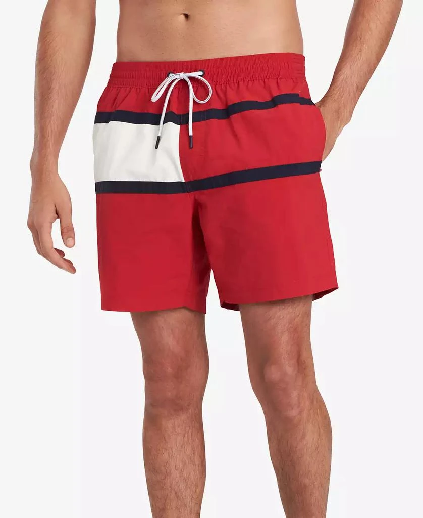 商品Tommy Hilfiger|Men's Big & Tall Flag Swim Trunk,价格¥268,第1张图片