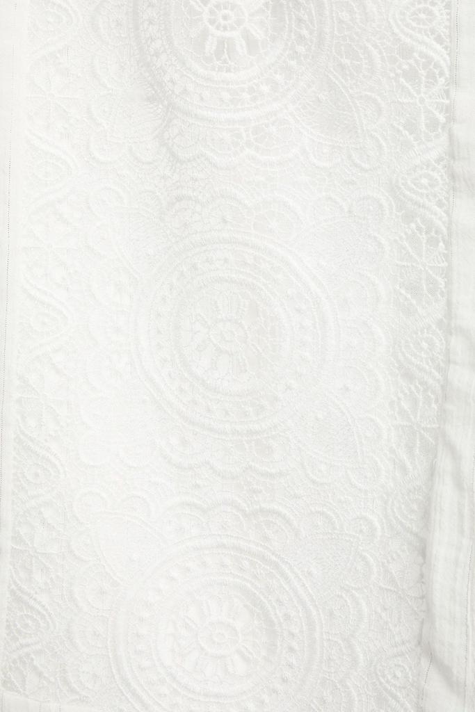 Lentel guipure lace-trimmed cotton-blend blouse商品第2张图片规格展示
