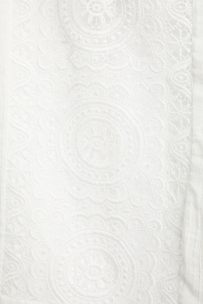 商品Maje|Lentel guipure lace-trimmed cotton-blend blouse,价格¥656,第4张图片详细描述