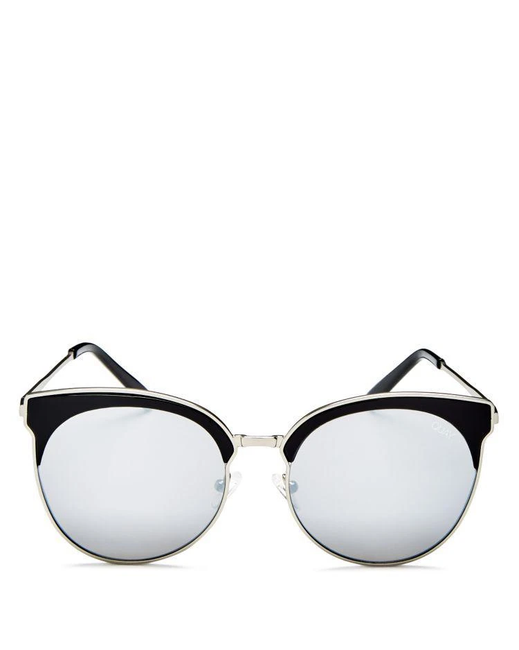 商品Quay|Women's Mia Bella Mirrored Round Sunglasses, 56mm,价格¥408,第1张图片