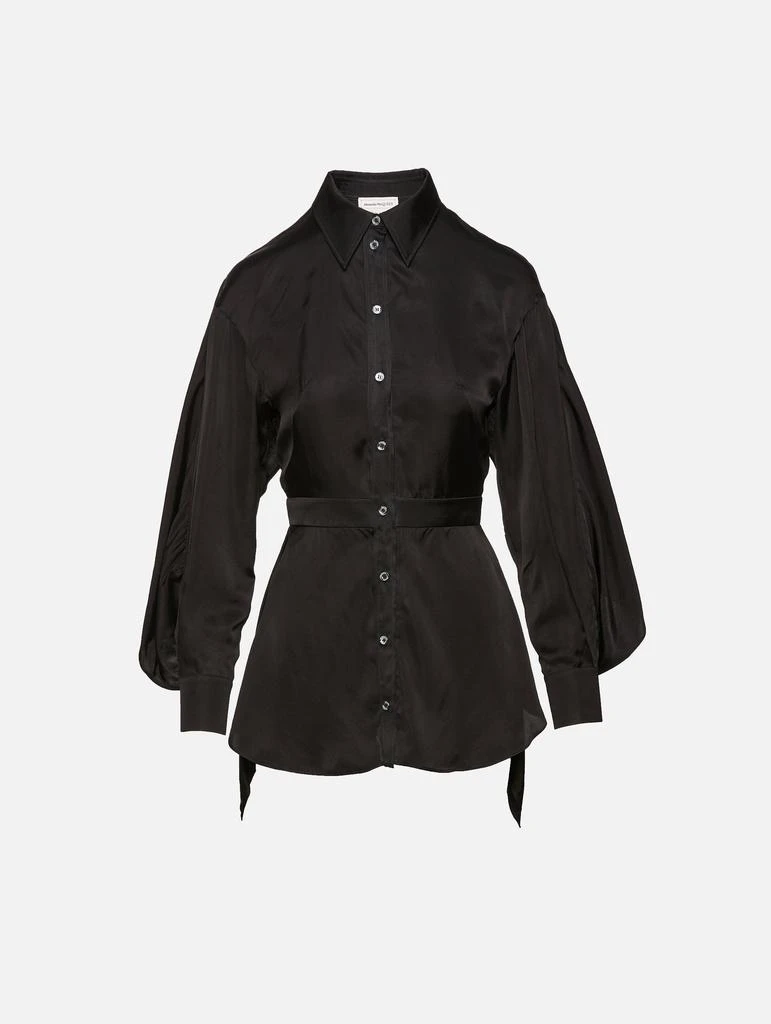 商品Alexander McQueen|Open Back Long Sleeve Shirt,价格¥2871,第1张图片