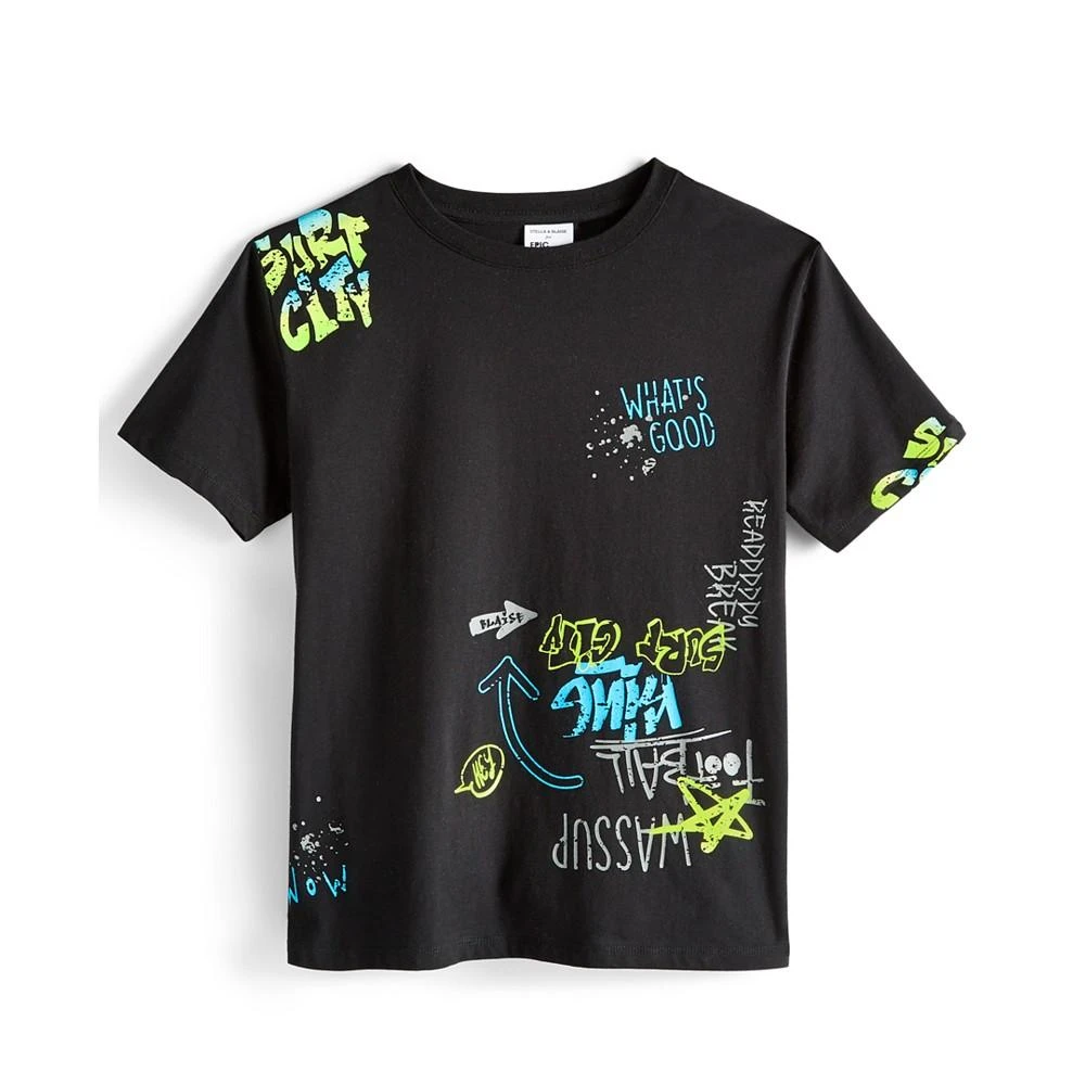 商品Epic Threads|Big Boys Blaise Cotton T-Shirt, Created for Macy's,价格¥76,第2张图片详细描述