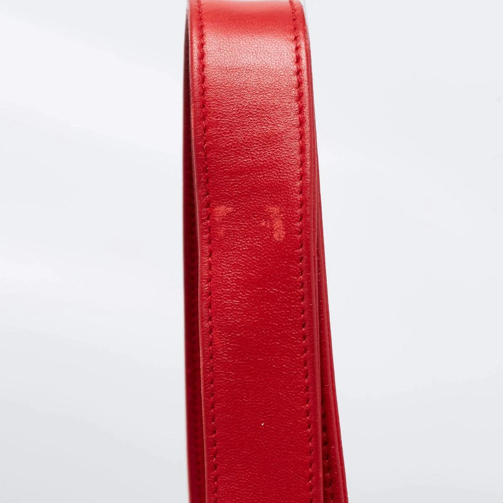 Chanel Red Quilted Satin And Leather Vintage Shoulder Bag 商品
