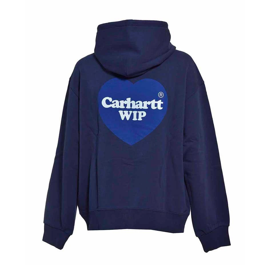 商品Carhartt WIP|CARHARTT WIP Blue hooded sweatshirt with Carhartt heart logo,价格¥1156,第2张图片详细描述