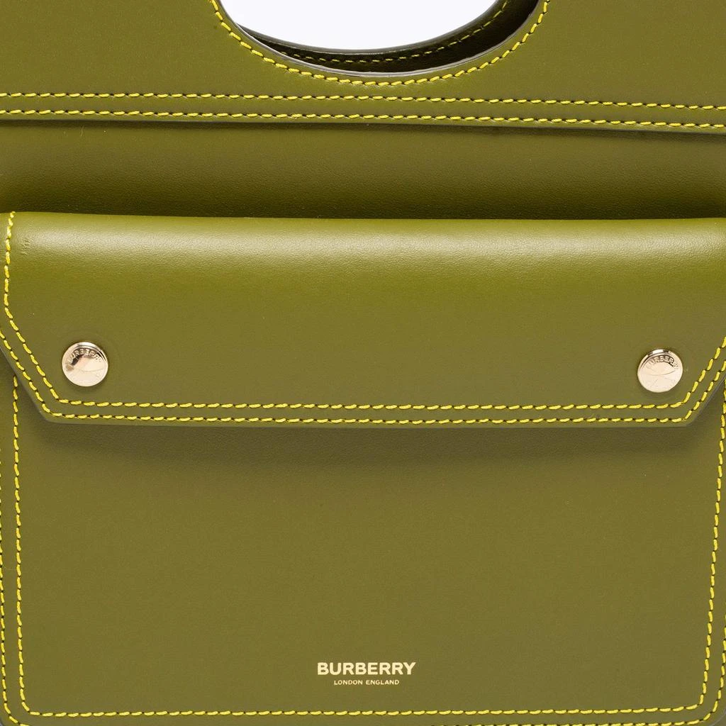 商品Burberry|Burberry Green Leather Mini Pocket Bag,价格¥6620,第5张图片详细描述