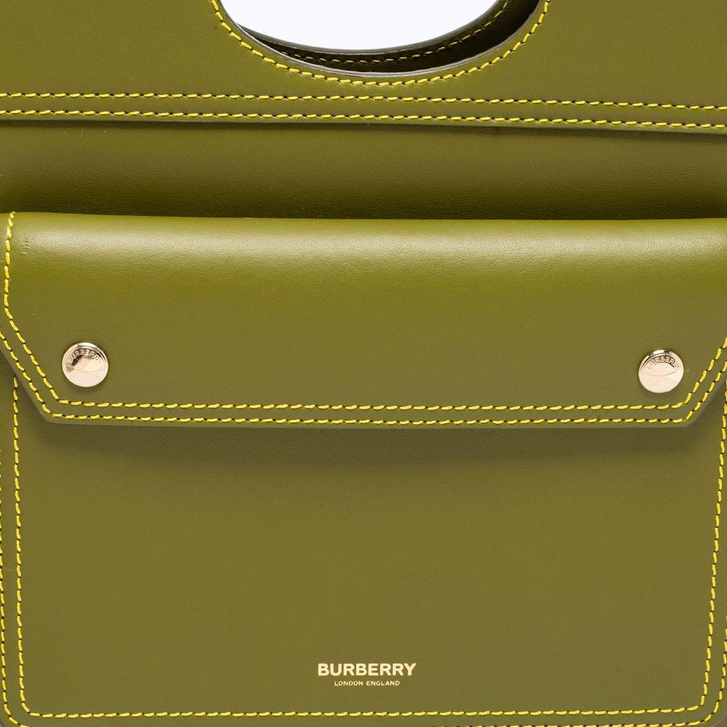 商品Burberry|Burberry Green Leather Mini Pocket Bag,价格¥10760,第7张图片详细描述