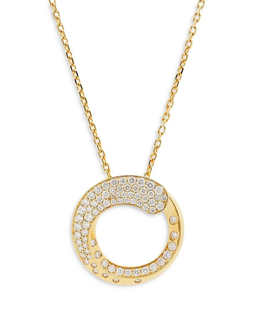 商品Crivelli|18K Yellow Gold Like Diamond Pavé Circle Pendant Necklace, 14-16" - Exclusive, Italy Campaign,价格¥49914,第1张图片