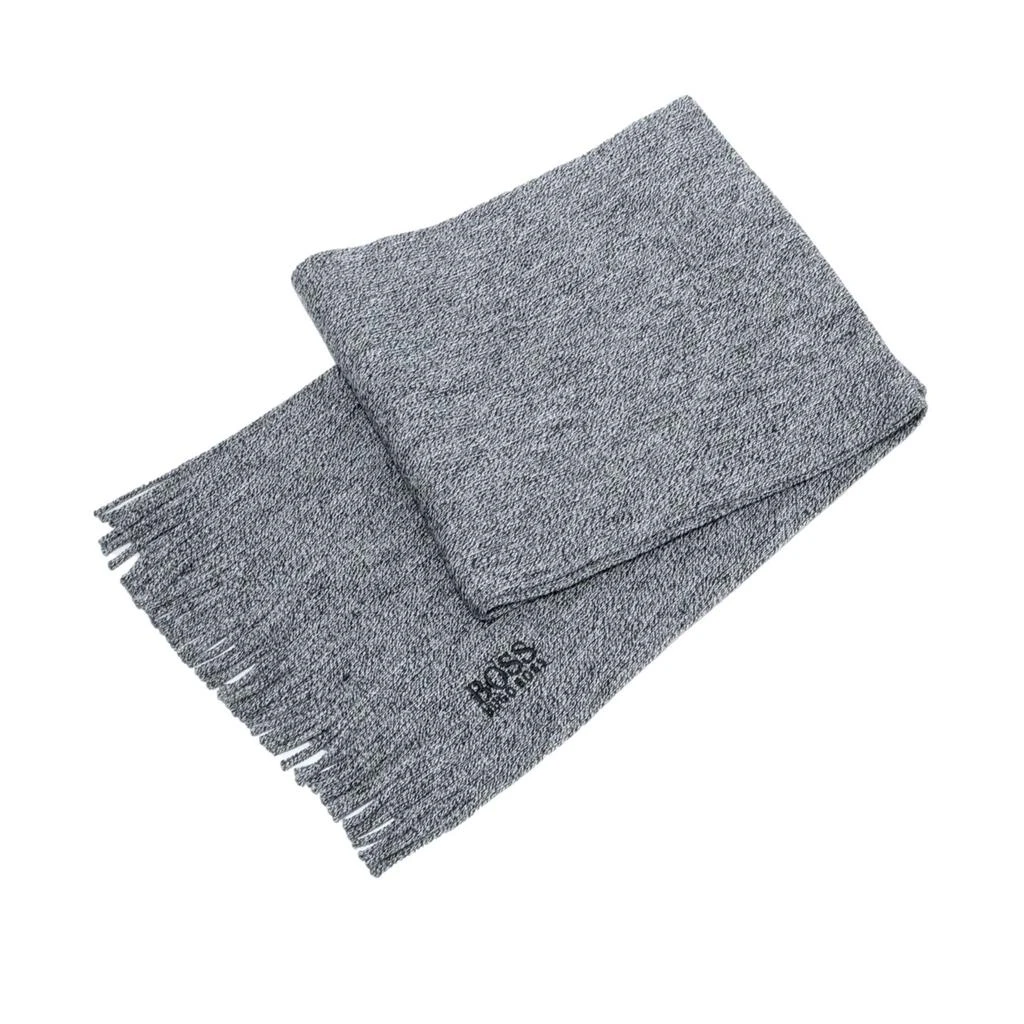 商品Hugo Boss|Virgin wool scarf with tone tone logo,价格¥740,第1张图片