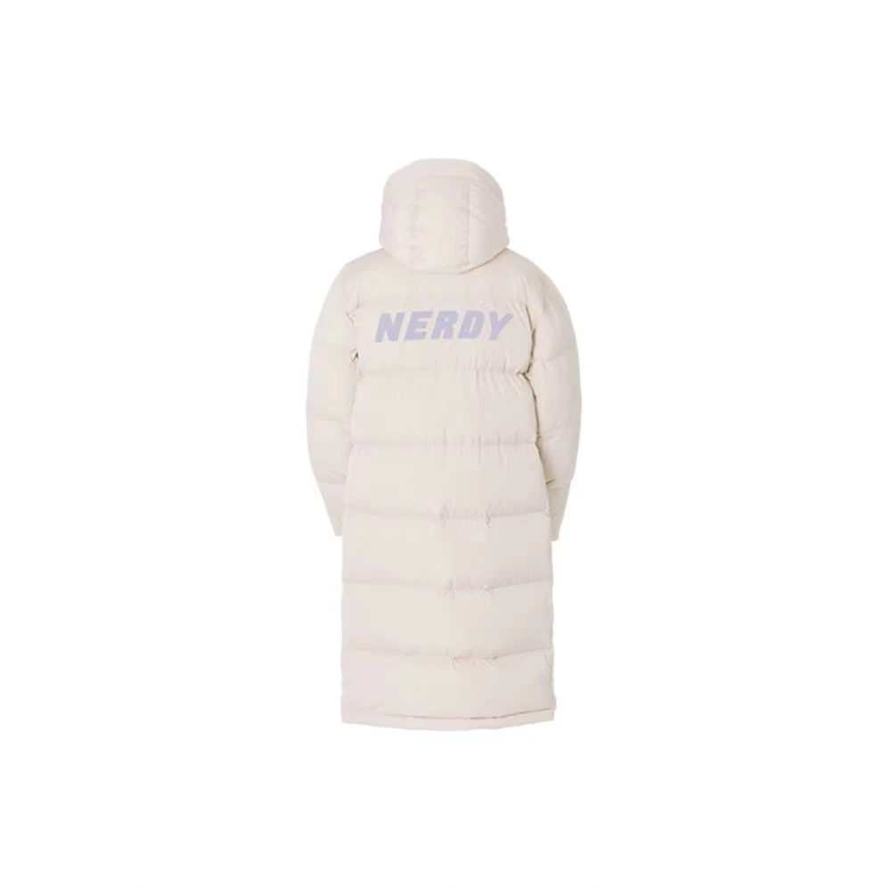 【享贝家】NERDY 字母长款连帽羽绒服外套 男女同款 奶白色（预售款，10天发货）PNEW21DJ06 商品