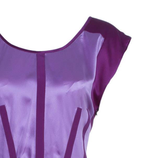 商品[二手商品] Narciso Rodriguez|Narciso Rodriguez Purple Satin Panel Shift Dress M,价格¥1016,第6张图片详细描述