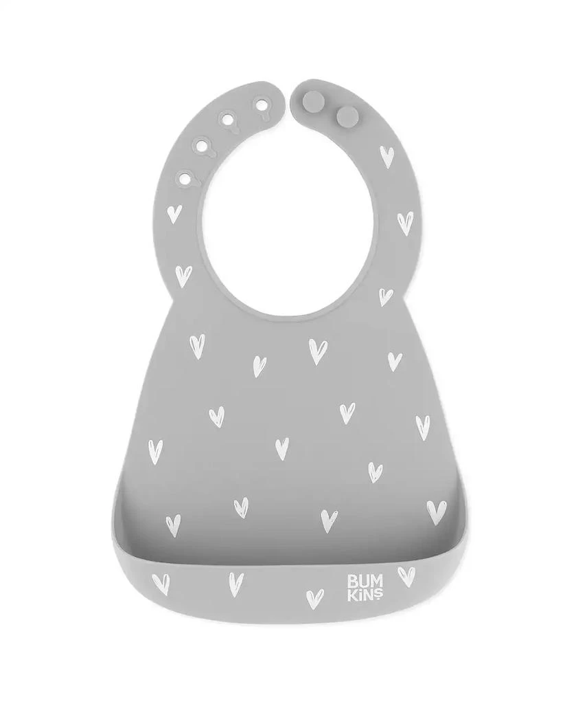 商品Bumkins|Baby Girls Heart Printed Easy Pick Up Silicone Bib,价格¥112,第1张图片