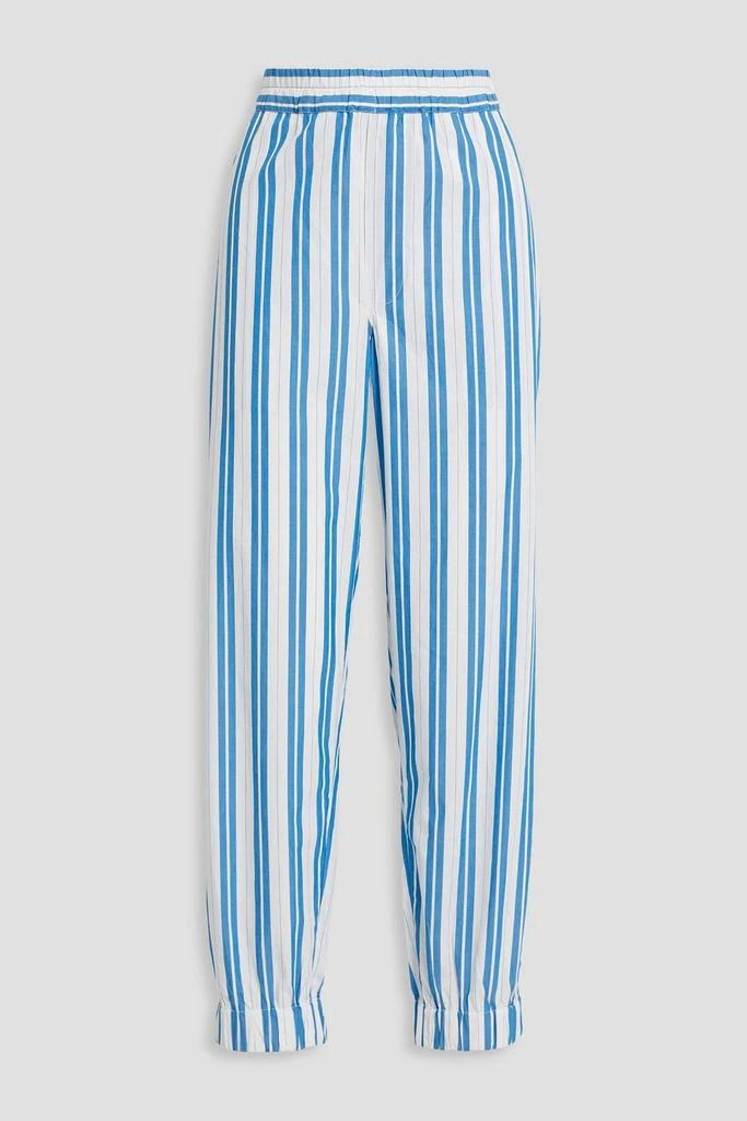 商品Ganni|Striped cotton-poplin tapered pants,价格¥520,第3张图片详细描述
