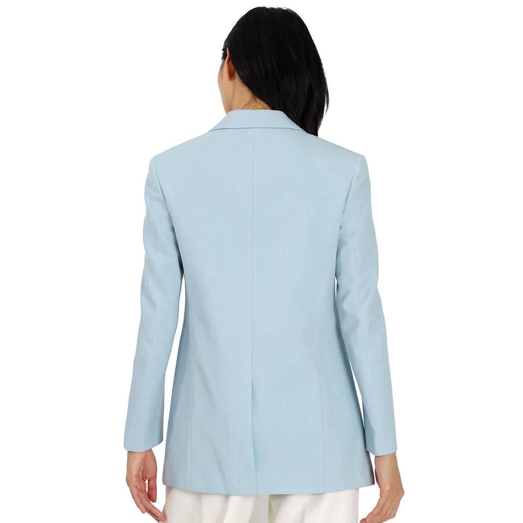 Ladies Pale Blue Wool Step-through Blazer商品第3张图片规格展示