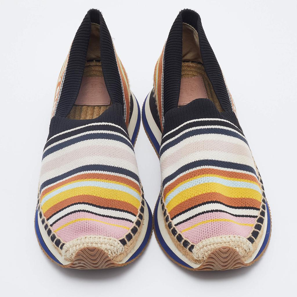 Tory Burch Multicolor Knit Fabric Daisy Espadrille Sneakers Size 40商品第3张图片规格展示