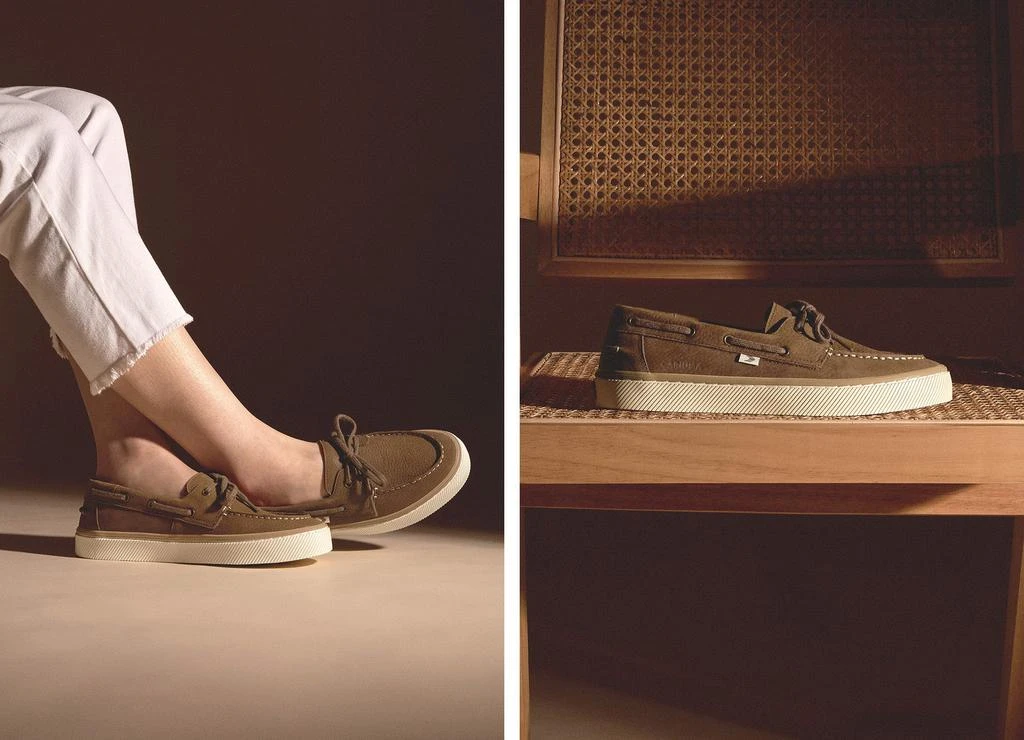 商品Cariuma|Mare Boat Shoe White Premium Leather Women,价格¥1323,第5张图片详细描述