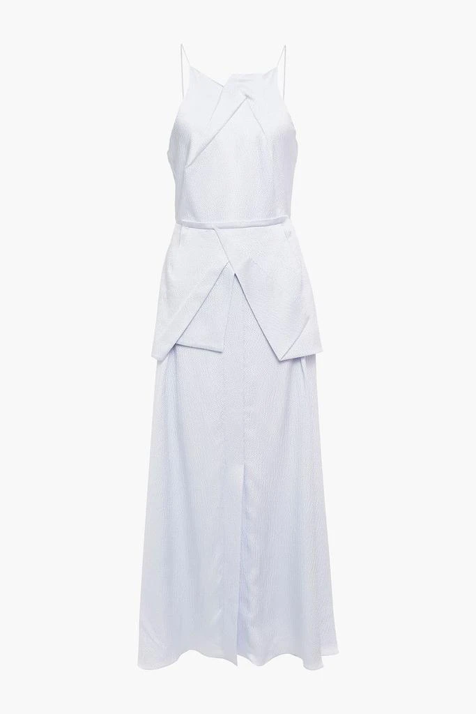 商品ROLAND MOURET|Chora hammered silk-satin peplum maxi dress,价格¥4045,第3张图片详细描述