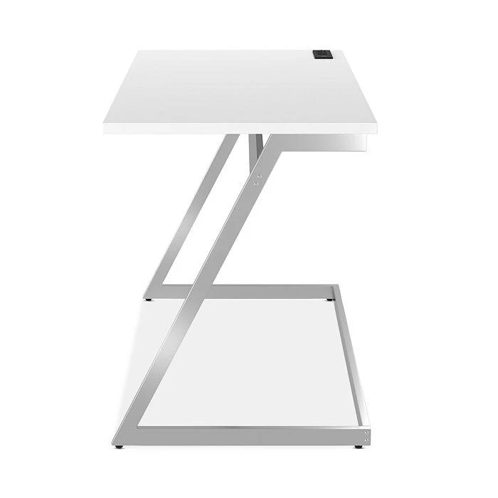 商品Sparrow & Wren|Torrey White and Chrome Writing Desk with USB Ports,价格¥3516,第4张图片详细描述
