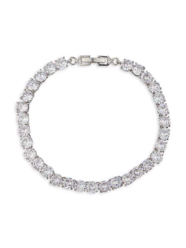 商品Eye Candy LA|Luxe Harper Silvertone & Cubic Zirconia Tennis Bracelet,价格¥256,第1张图片